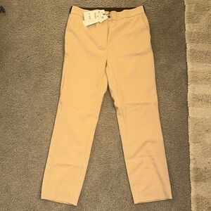 Zara women’s tan elastic waist pants size XL NWT